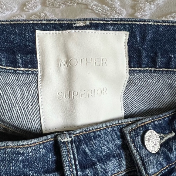 Mother Superior The Dutchie Shorts Fray My Treat Blue Distressed Denim Shorts 26 - Picture 9 of 15